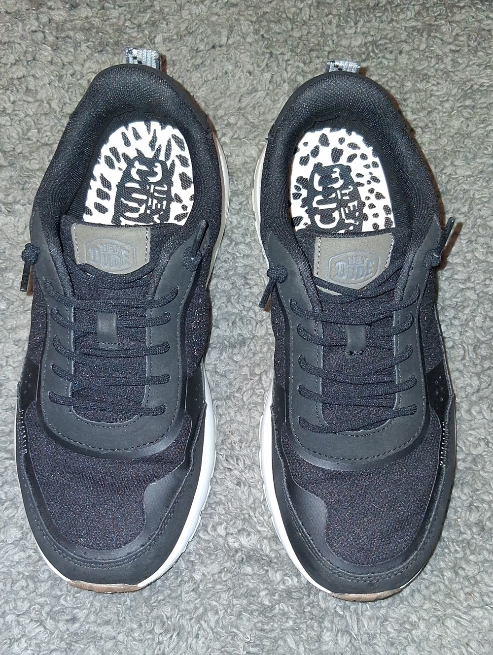 Women’s Black Lace-Up Work Sneakers with Cushioned Support